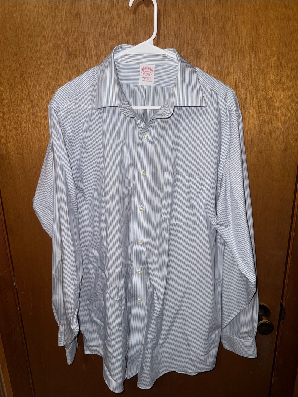 Brooks Brothers Blue and White Pinstripe Dress Shirt